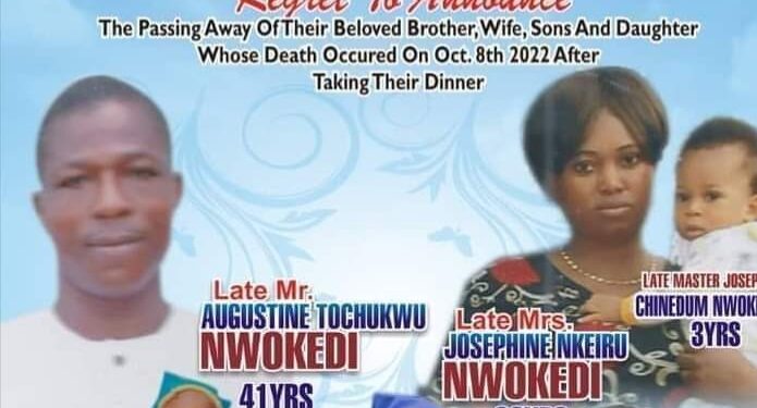 Suspected Food Poisoning Ends a Family of six