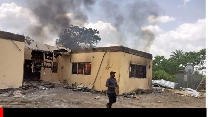 INEC Office Razed by Unidentified Persons