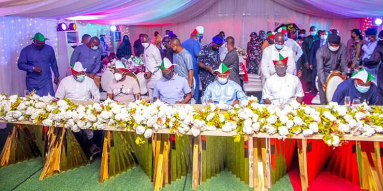 Okowa, other PDP Govs, stage protest at INEC office