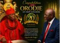 Oberevwori Hails Okpe Monarch At 20 Years On The Throne